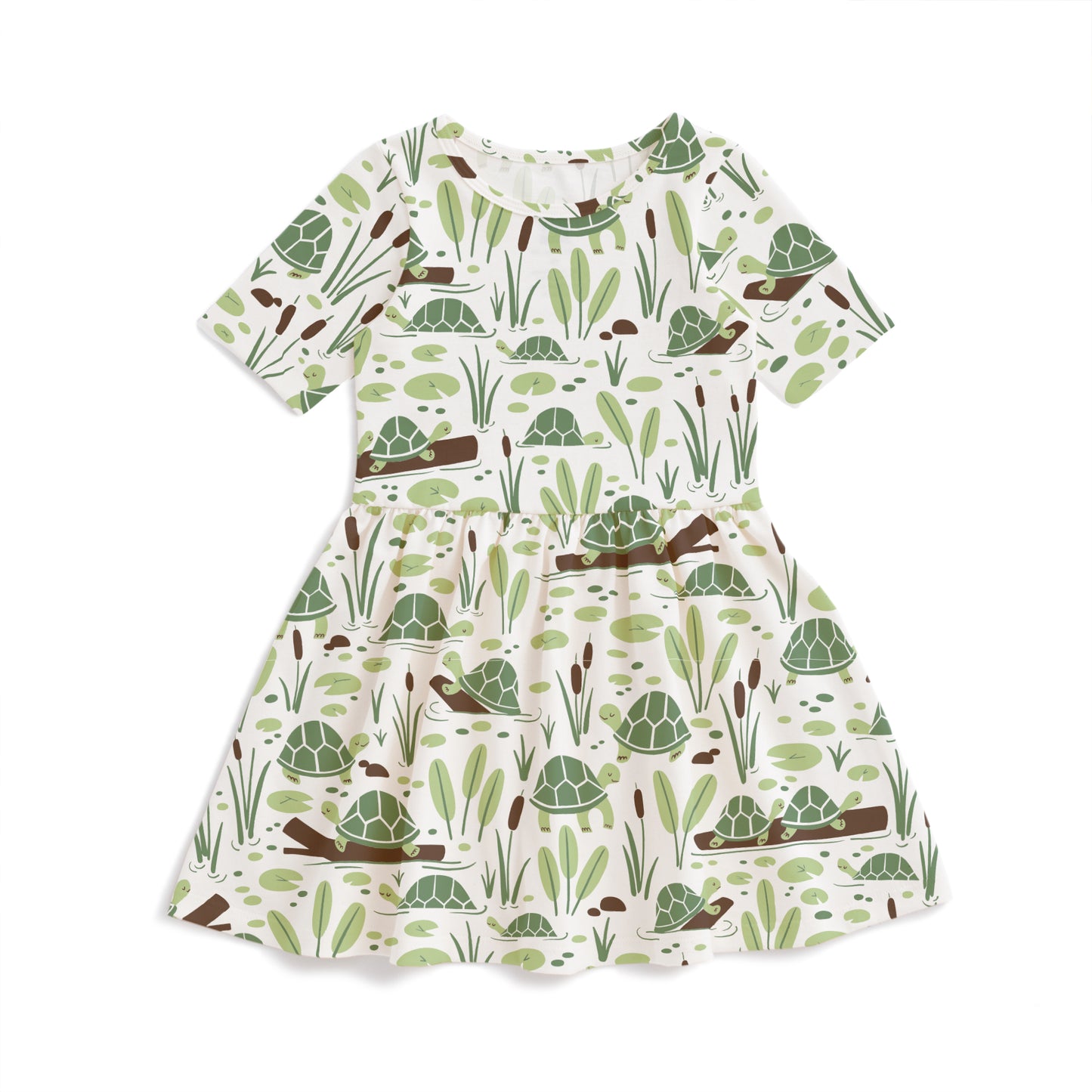 Alberta Dress - Turtles Green