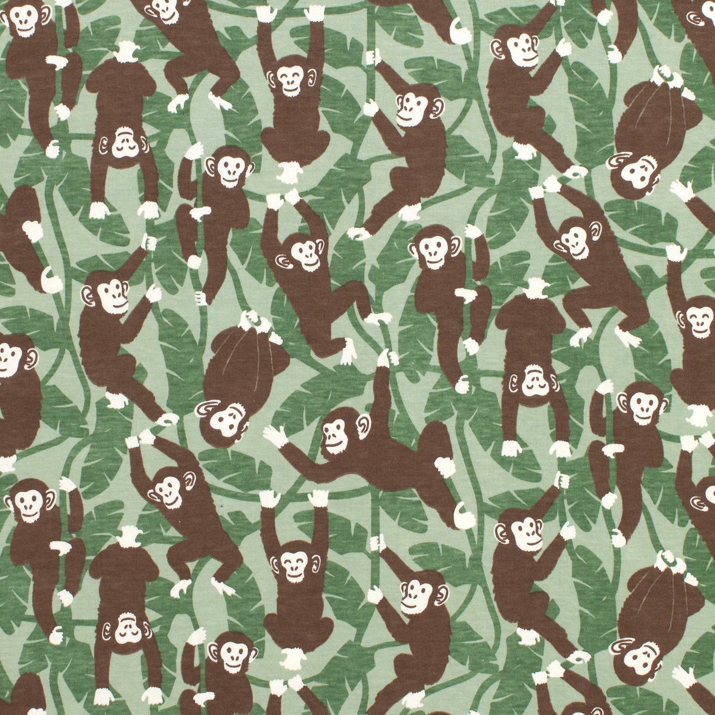 Alberta Dress - Chimpanzees Green