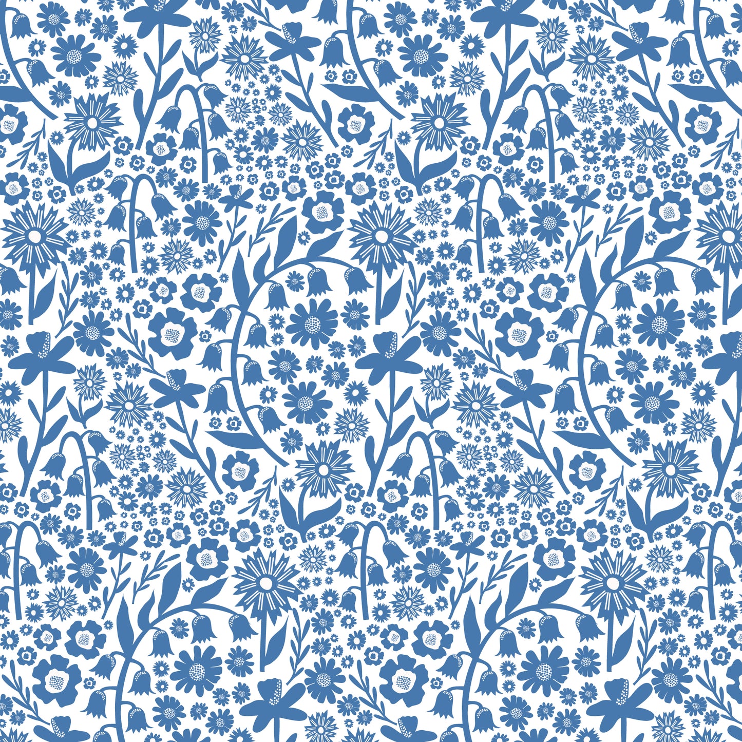 Kids Summer Pajama Set - Dutch Floral Delft Blue