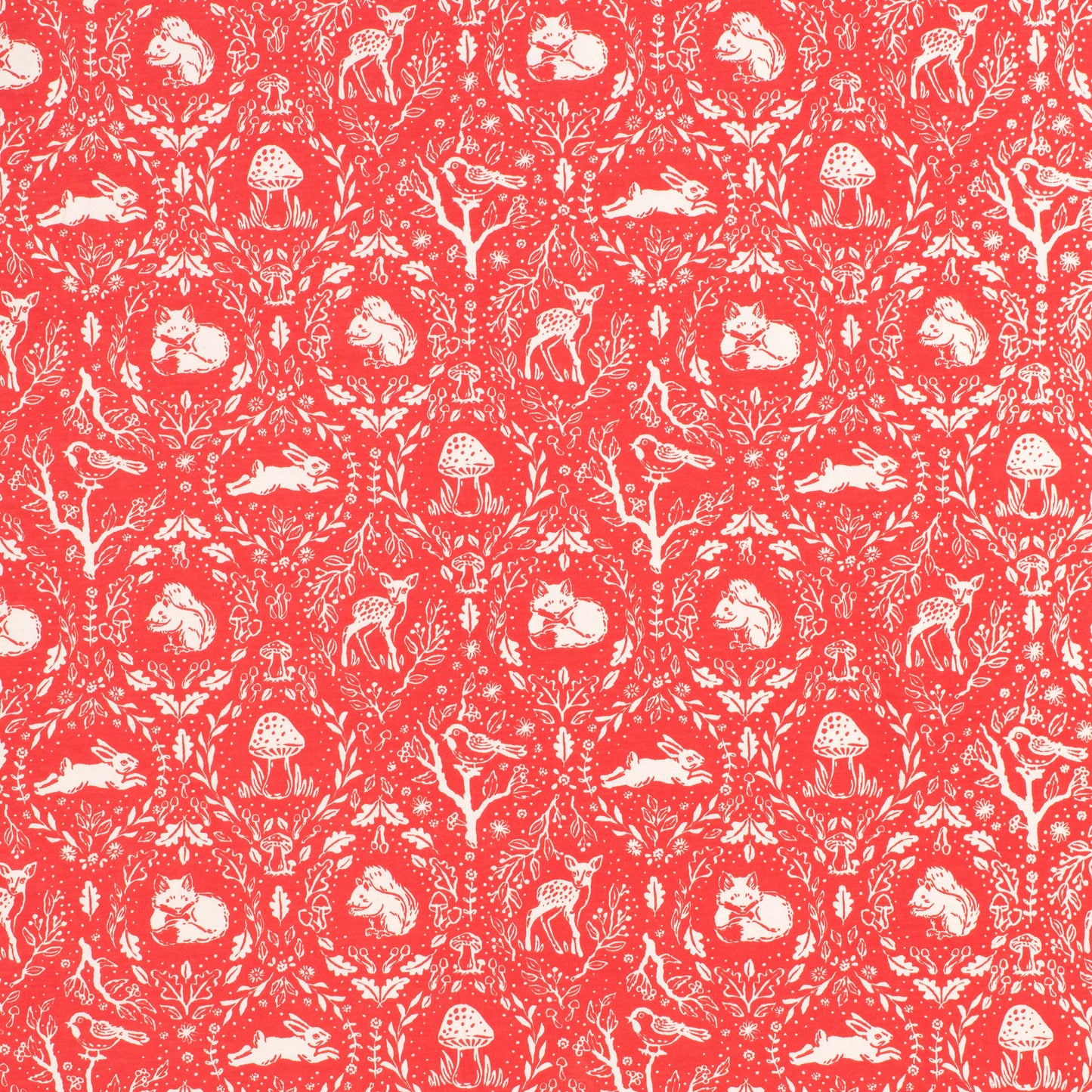 Footed Romper - Animal Tapestry Red