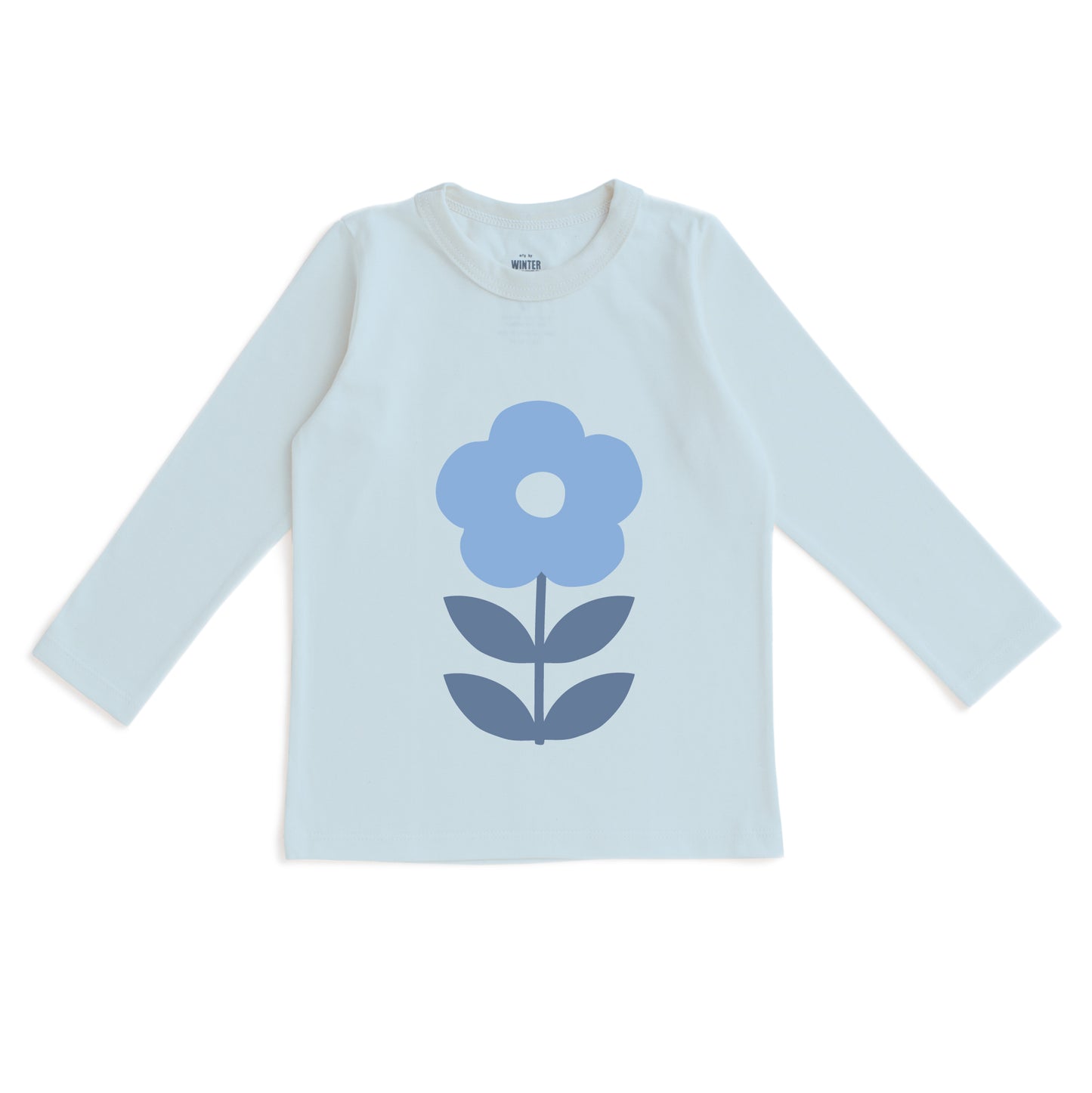 Long-Sleeve GRAPHIC Tee - Danish Flower Sky Blue