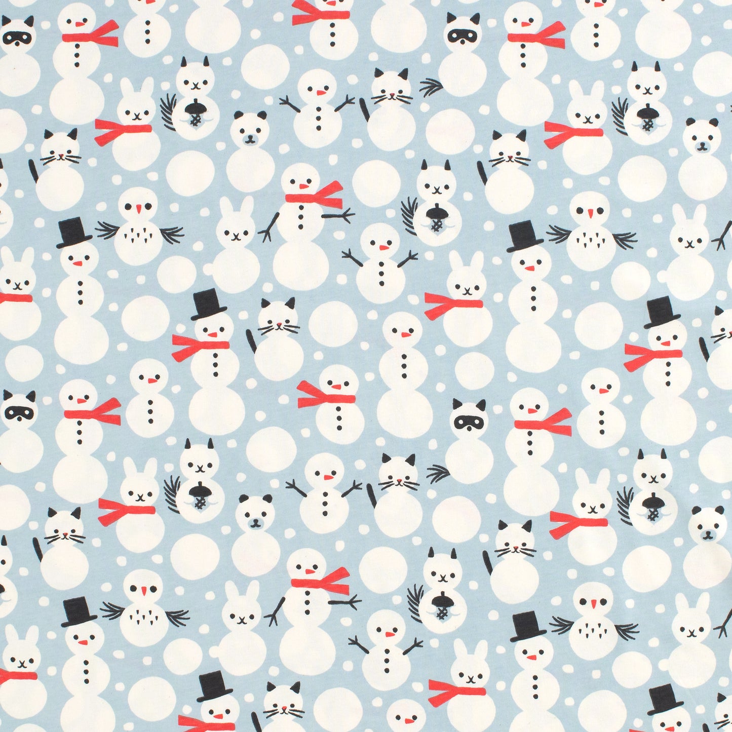 Adult Sweatshirt - Snow Creatures Sky Blue