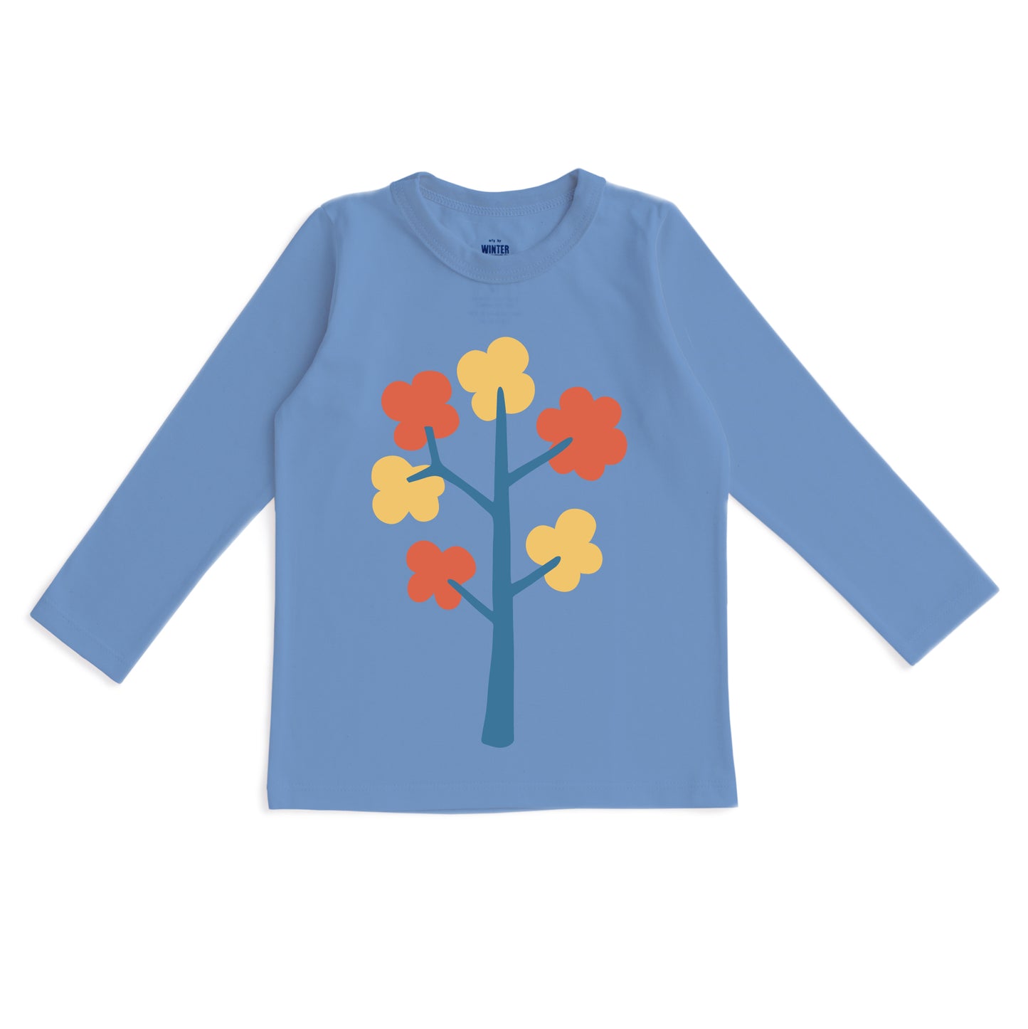Long-Sleeve GRAPHIC Tee - Tree Lake Blue