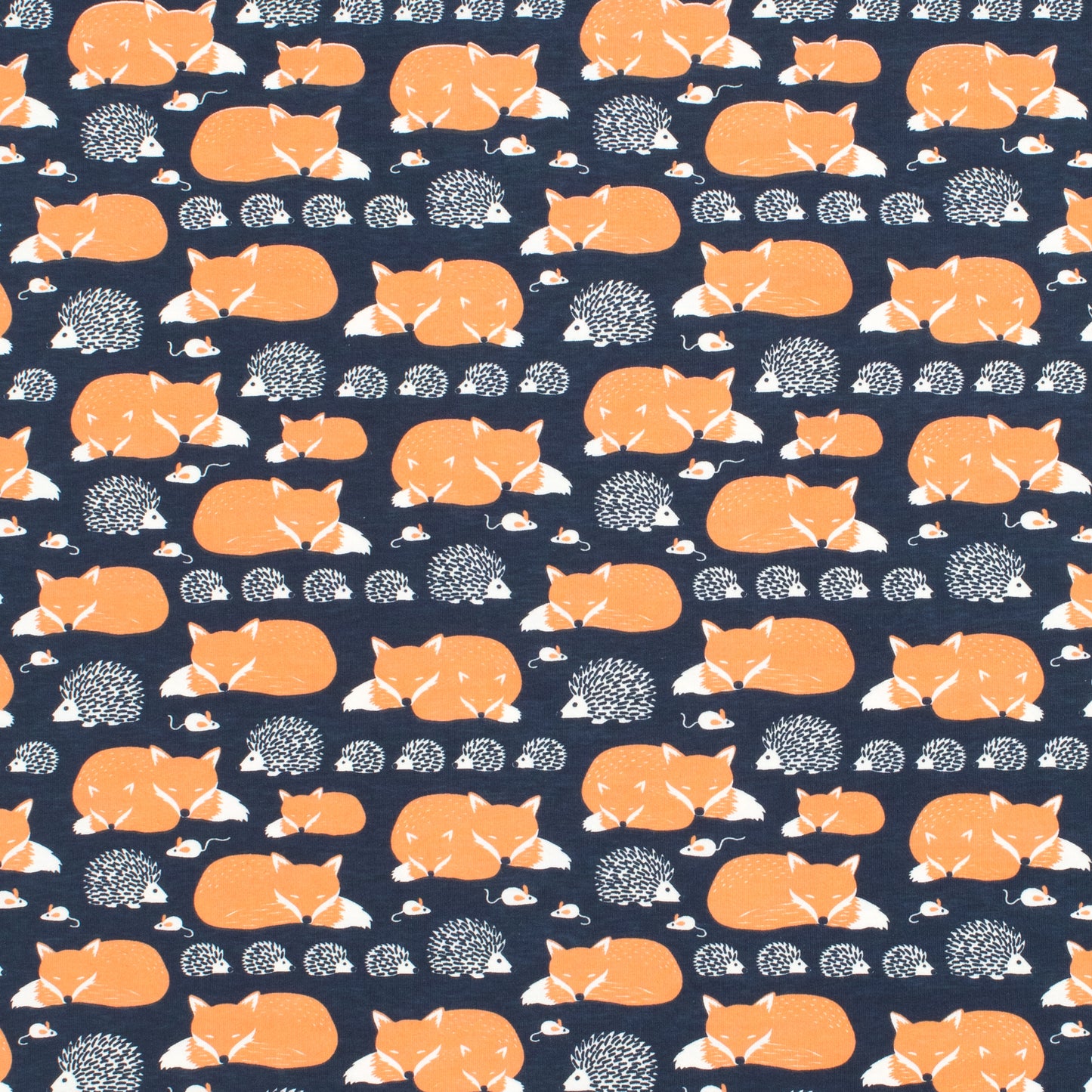 Long-Sleeve Snapsuit - Foxes & Hedgehogs Night Sky