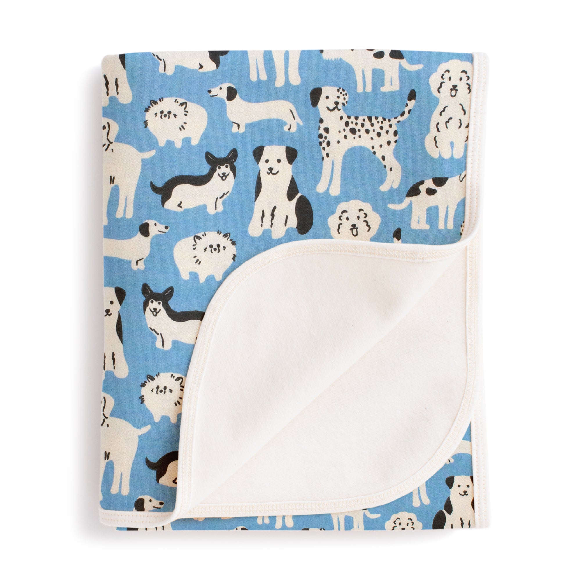 Curated visual reference: Gallery Detail: French Terry Blanket Dog Parade Blue