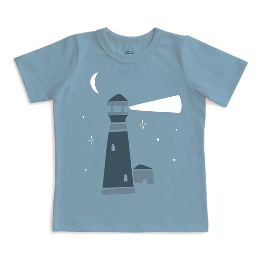 Short-Sleeve GRAPHIC Tee - Lighthouse Mountain Blue