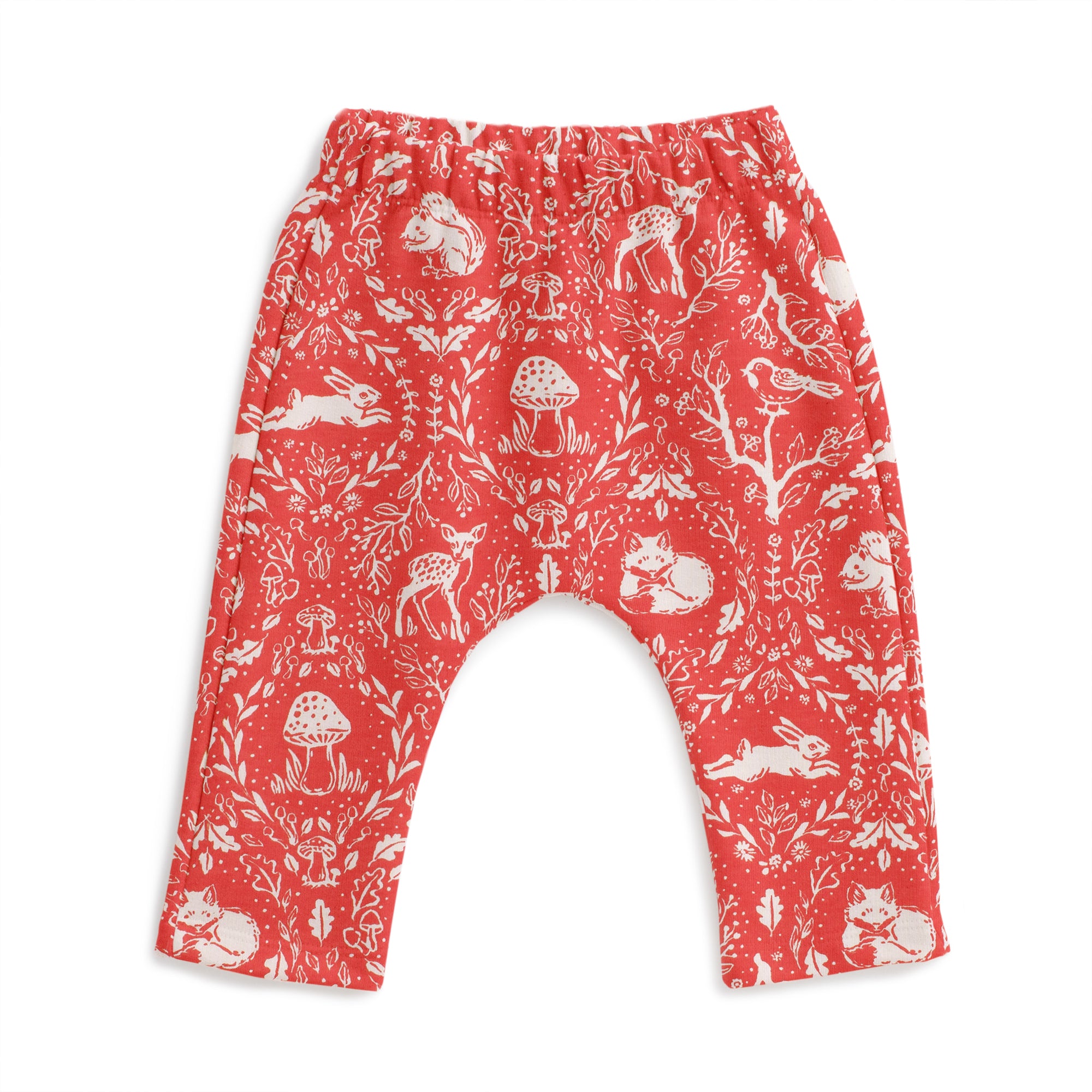 Winter Water Factory | Footed Romper in Animal Tapestry Red main image 0