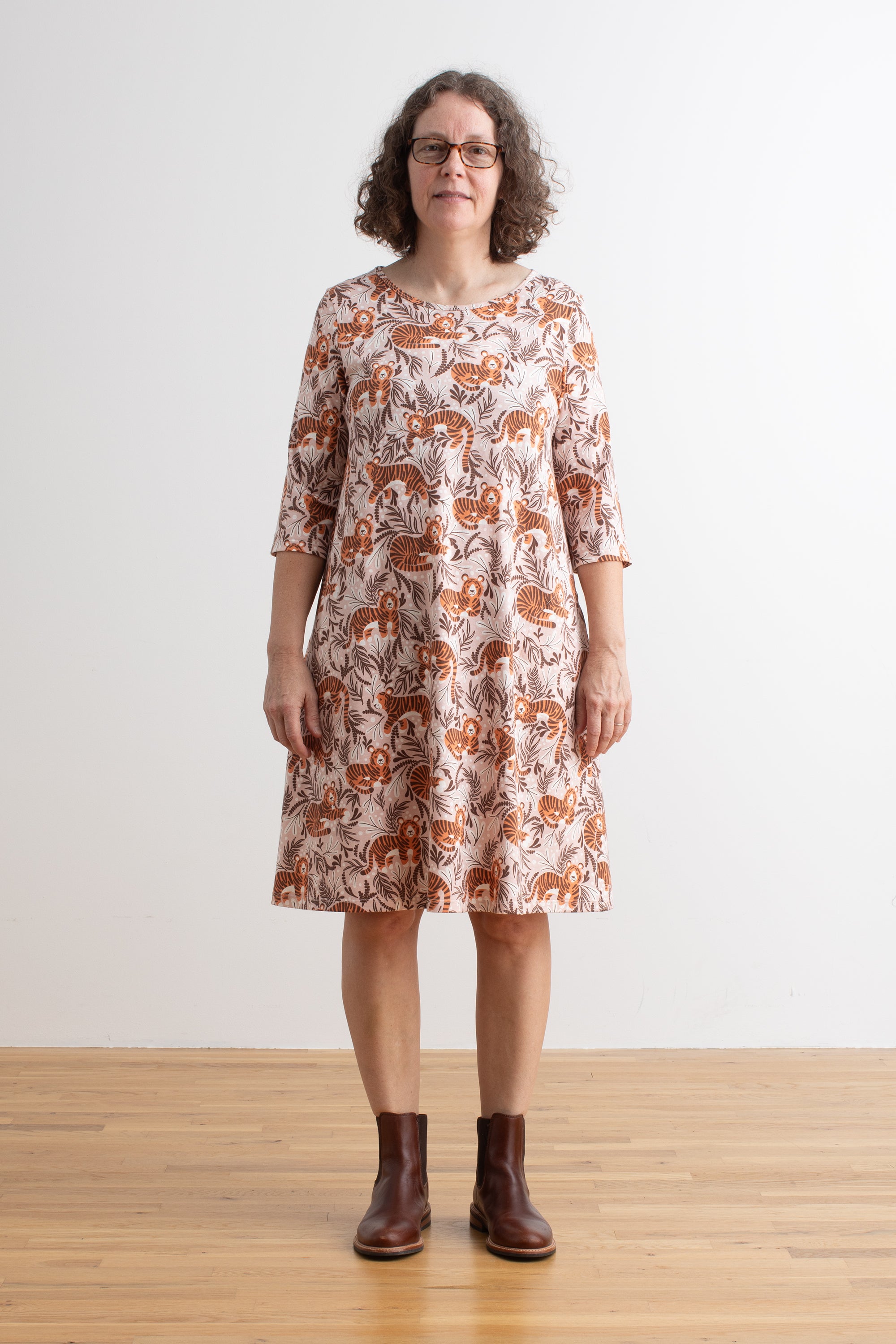 Winter Water Factory | Lausanne Dress in Lake Blue Wildcats Print main image 1
