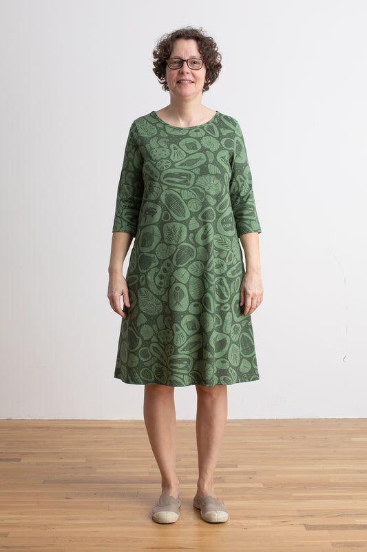 Women's Helsinki Dress - Fossils Green