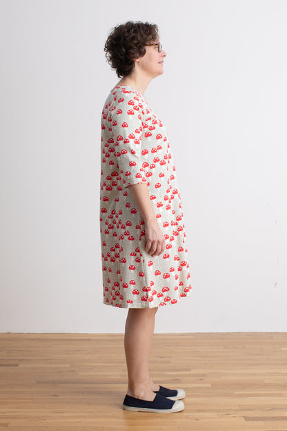 Women's Helsinki Dress - Mushrooms Sage