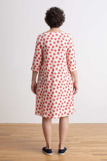 Women's Helsinki Dress - Raspberries Natural