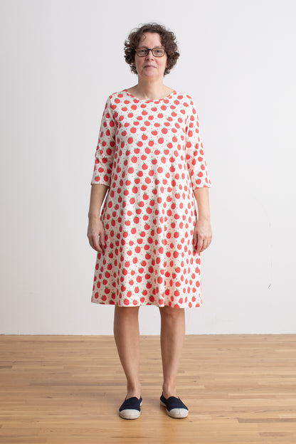 Women's Helsinki Dress - Raspberries Natural