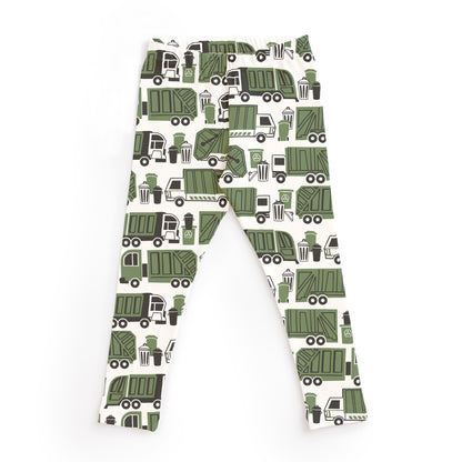 Kids Pajama Set - Garbage & Recycling Green