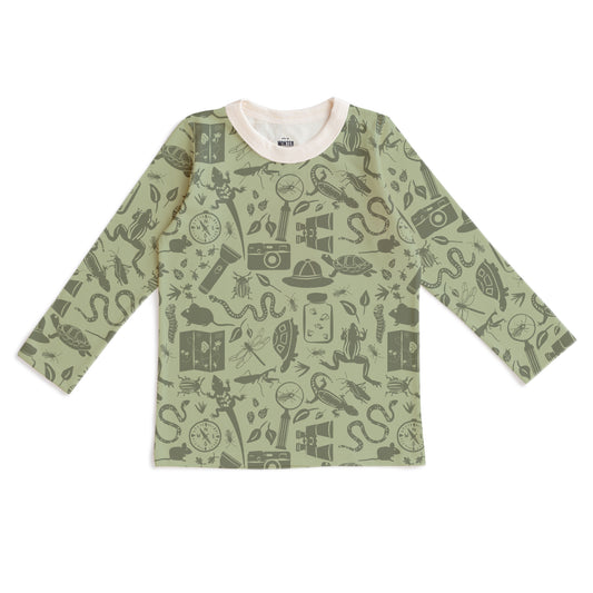 Long-Sleeve Tee - Nature Explorer Sage & Forest Green