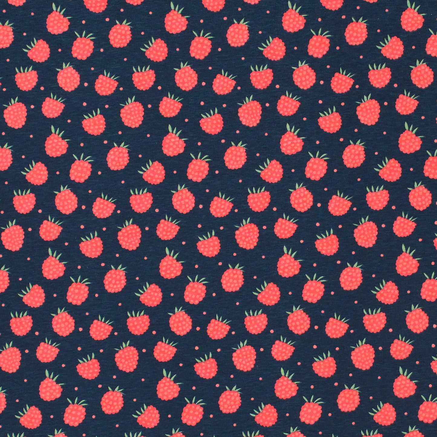 French Terry Blanket - Raspberries Night Sky
