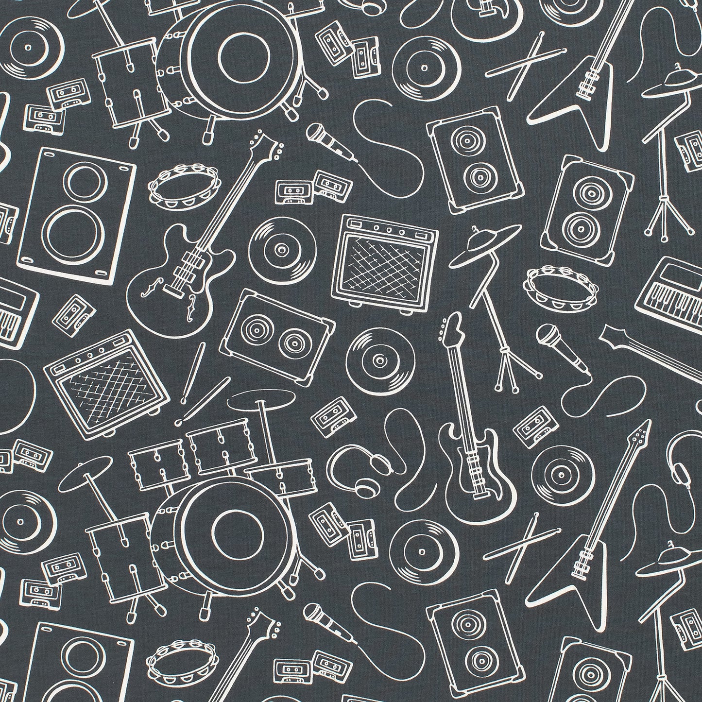 Long-Sleeve Tee - Rock Band Charcoal