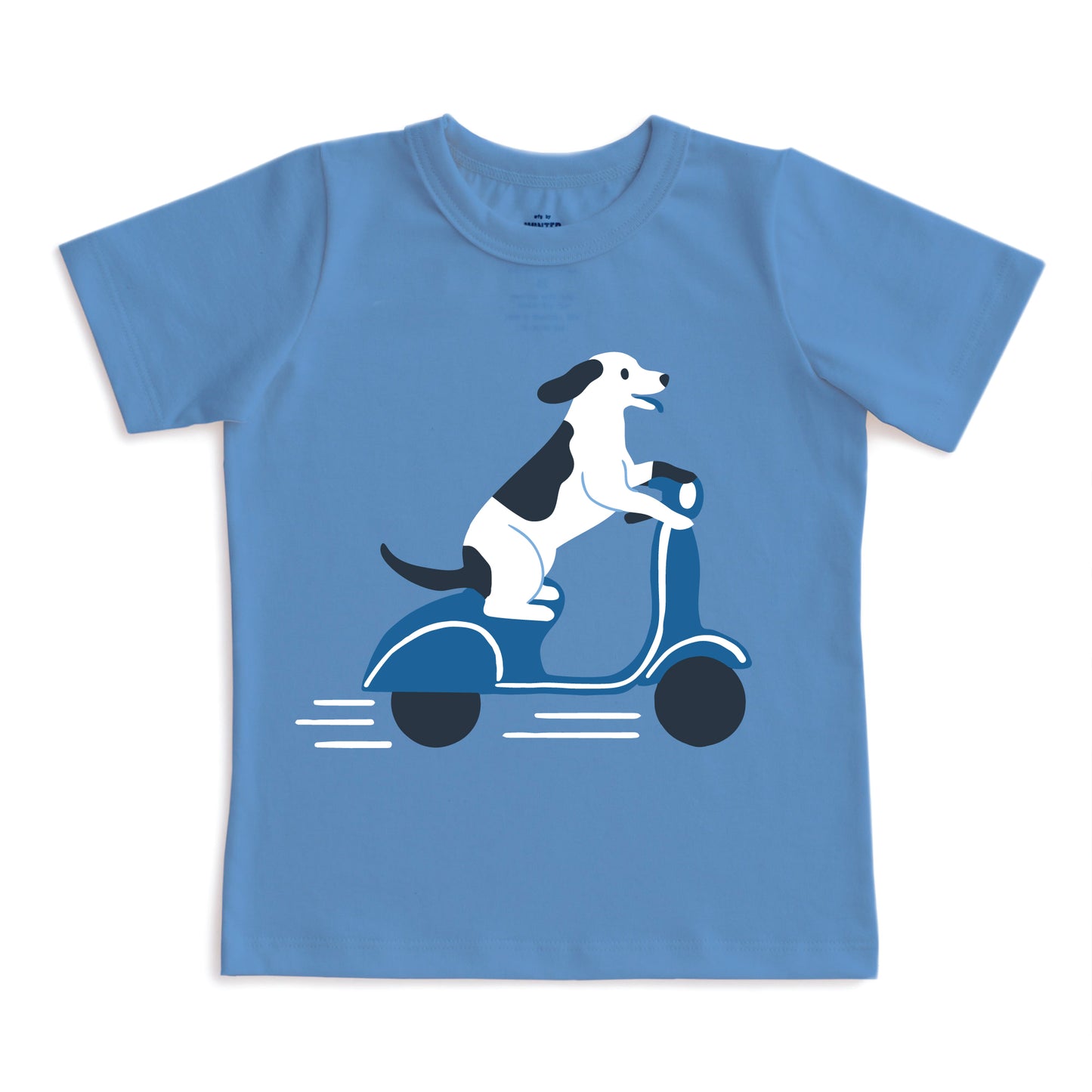Short-Sleeve GRAPHIC Tee - Scooter Dog Lake Blue