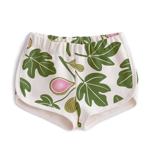 French Terry Shorts - Figs Green