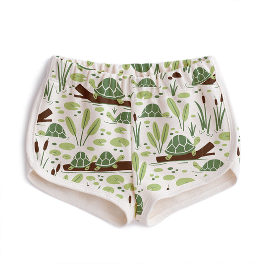 French Terry Shorts - Turtles Green
