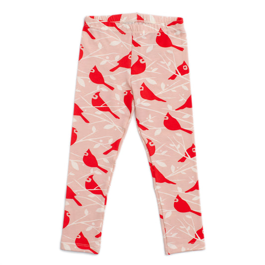 Leggings - Birds In the Trees Red & Pink