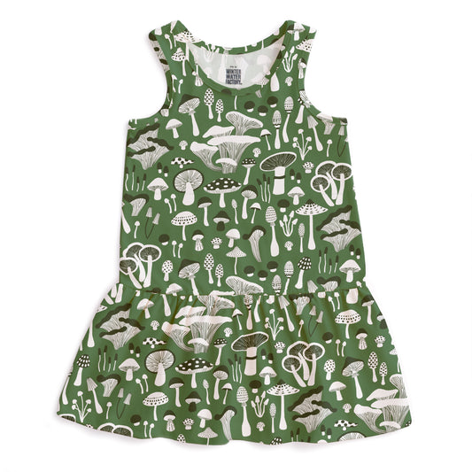 Valencia Dress - Fungi Green