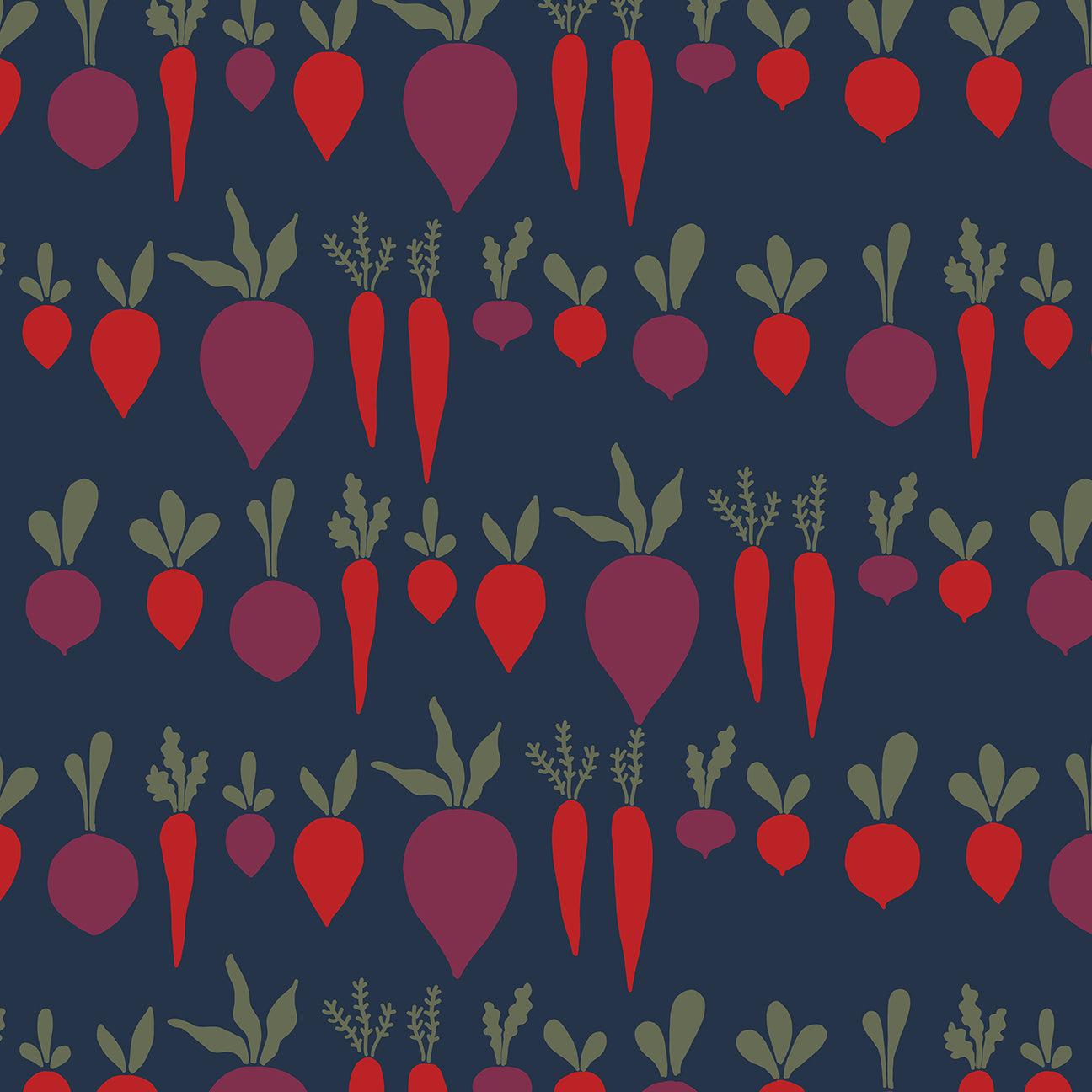 Bike Shorts - Root Vegetables Night Sky