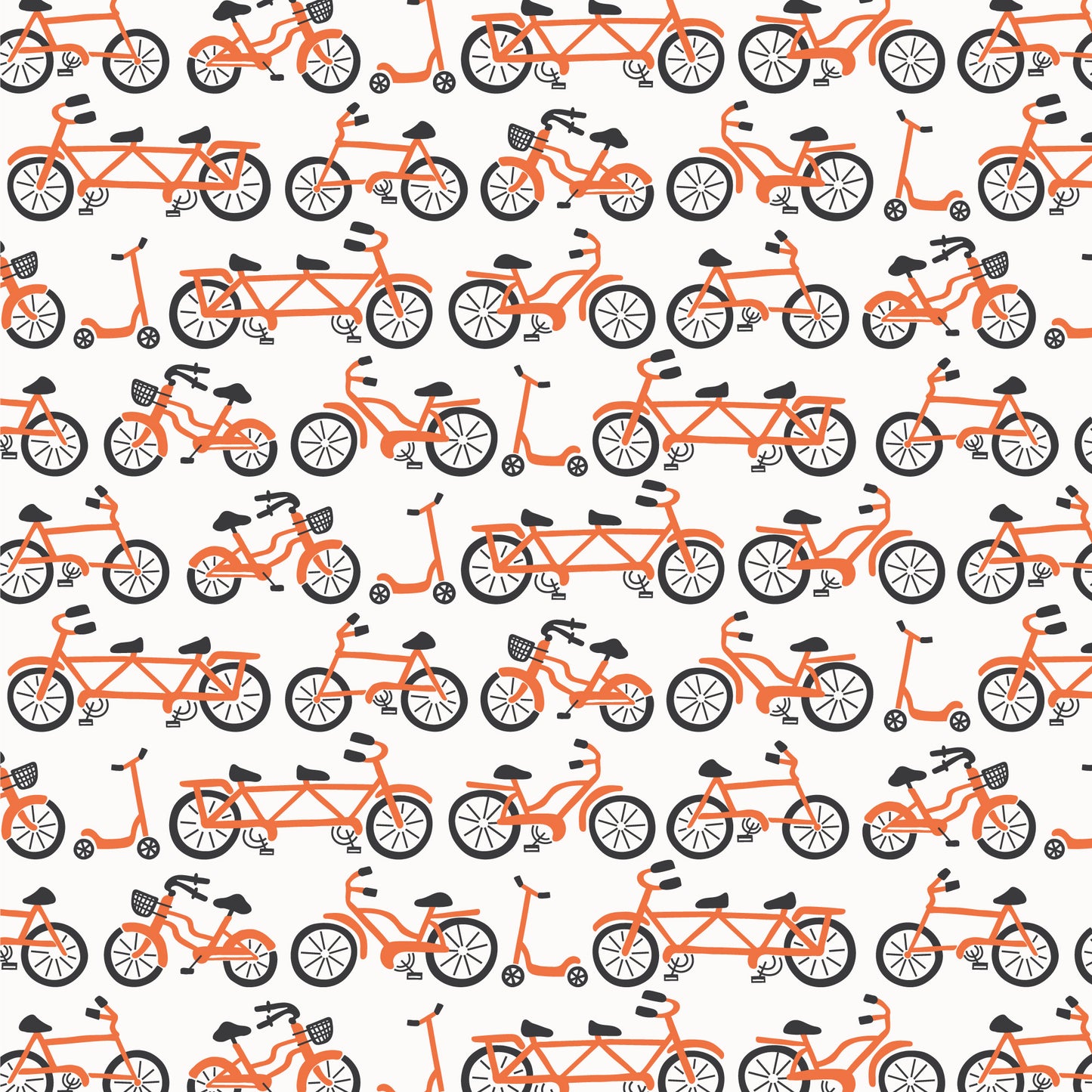Long-Sleeve Lap Tee - Bikes Orange