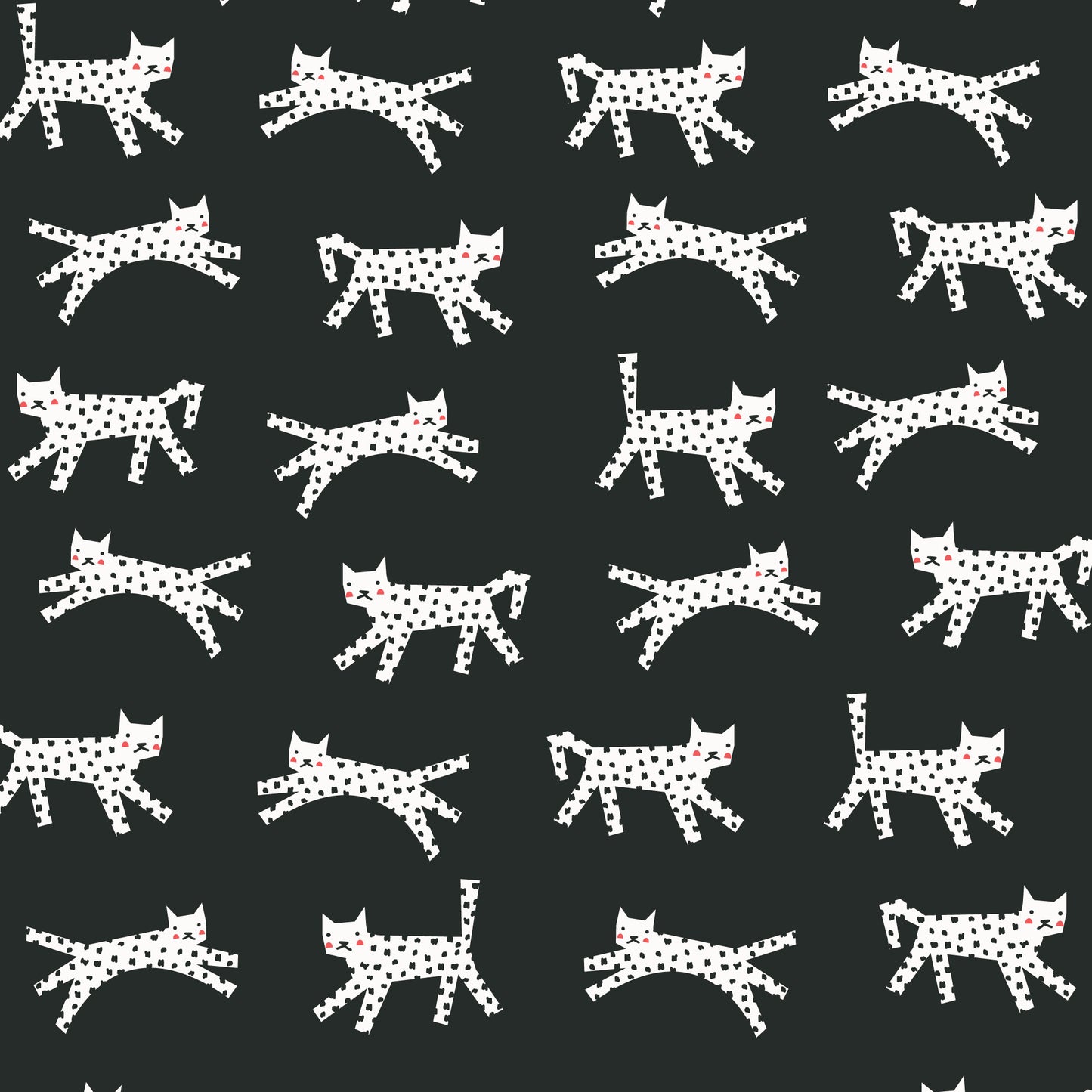 Long-Sleeve Lap Tee - Cats Black