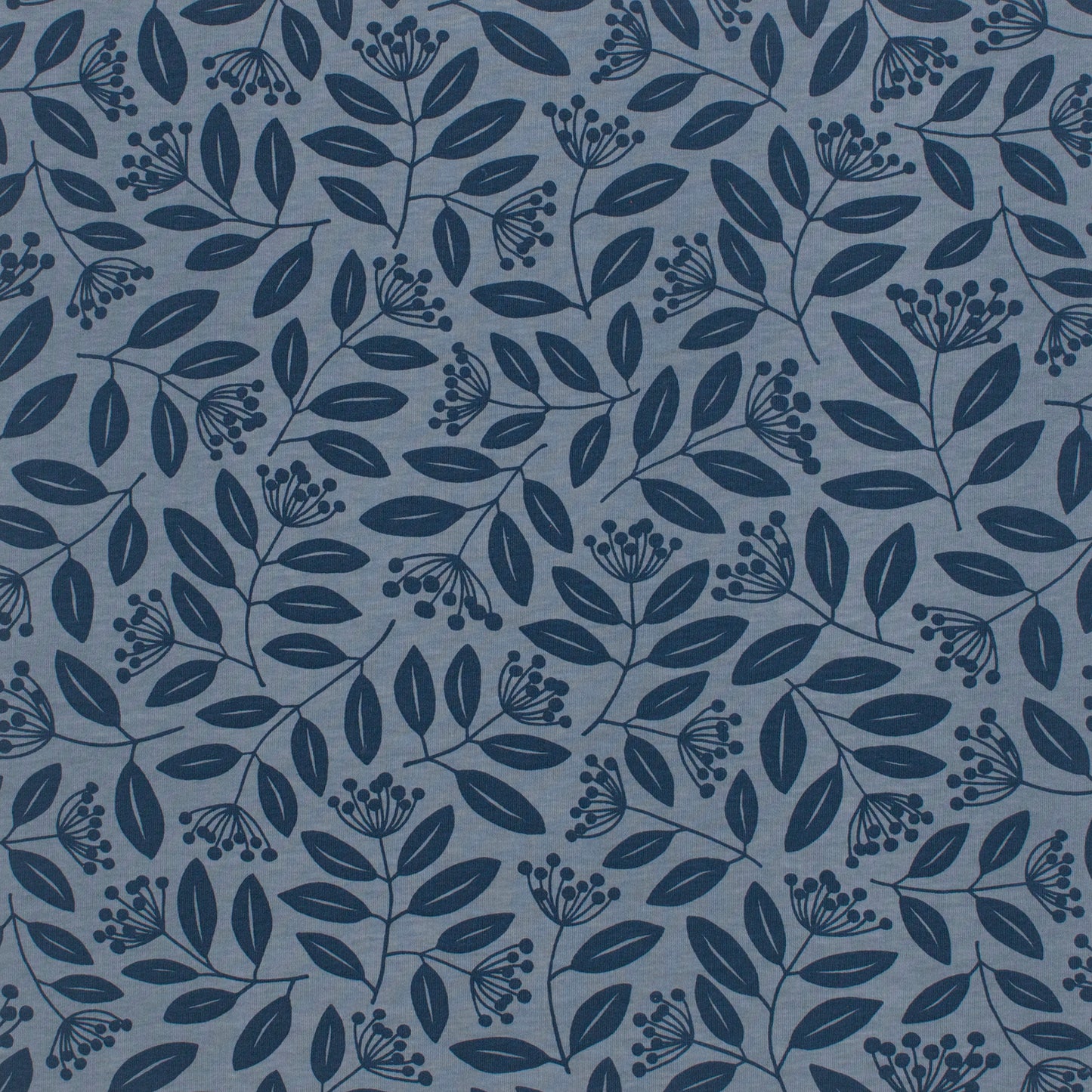 Long-Sleeve Lap Tee - Elderberries Night Sky & Slate Blue