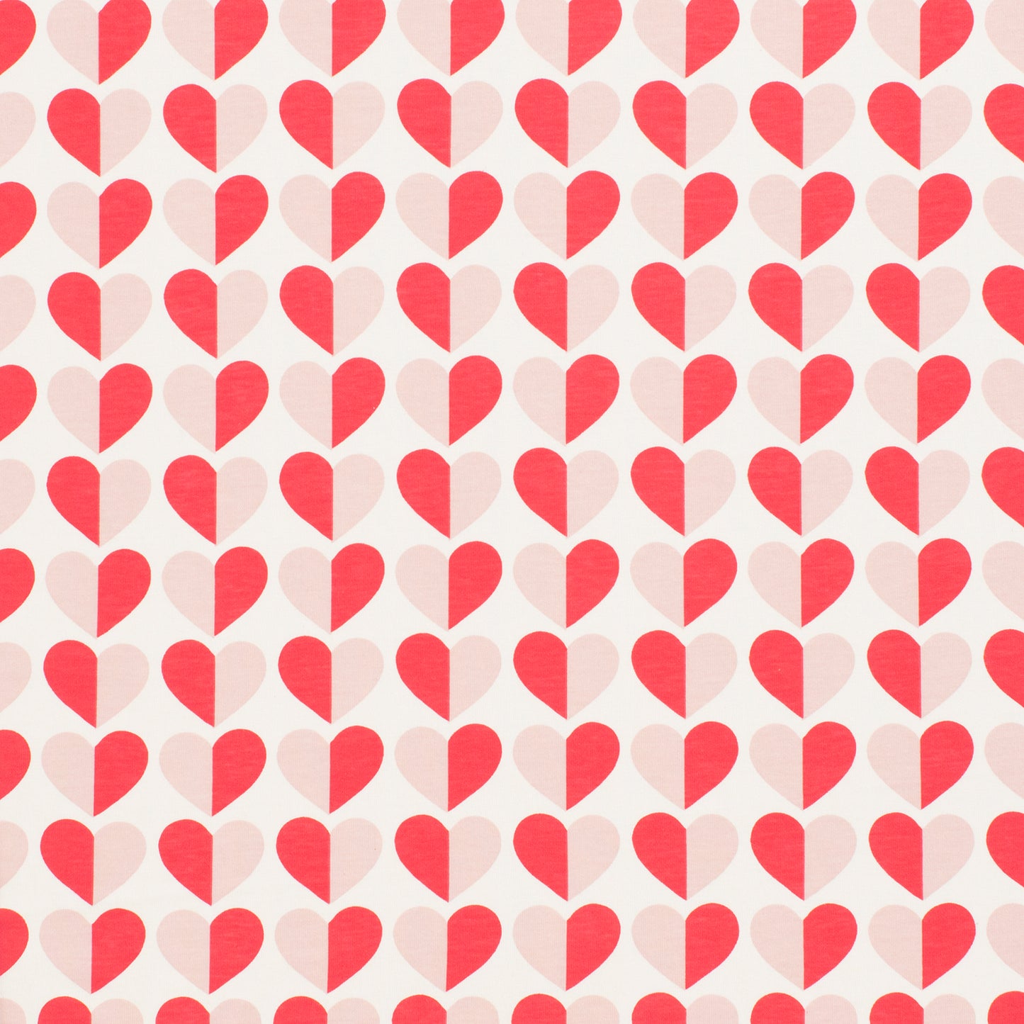 Long-Sleeve Lap Tee - Hearts Red & Pink