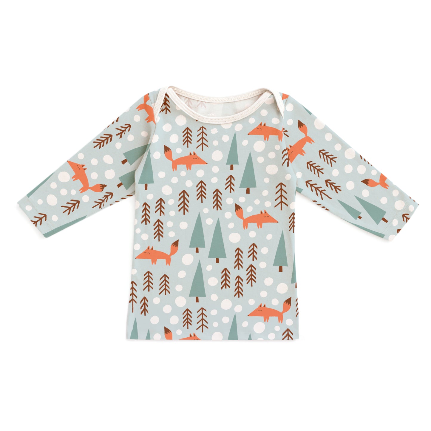 Long-Sleeve Lap Tee - Foxes Pale Blue