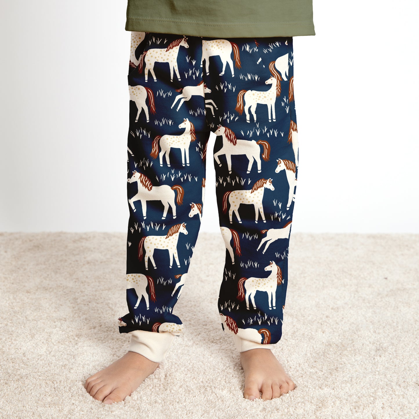 Sweatpants - Horses Navy