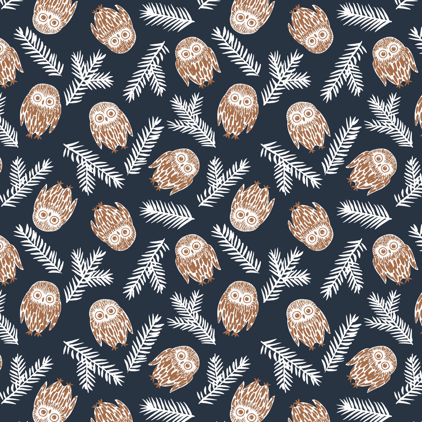 Long-Sleeve Lap Tee - Owls Night Sky