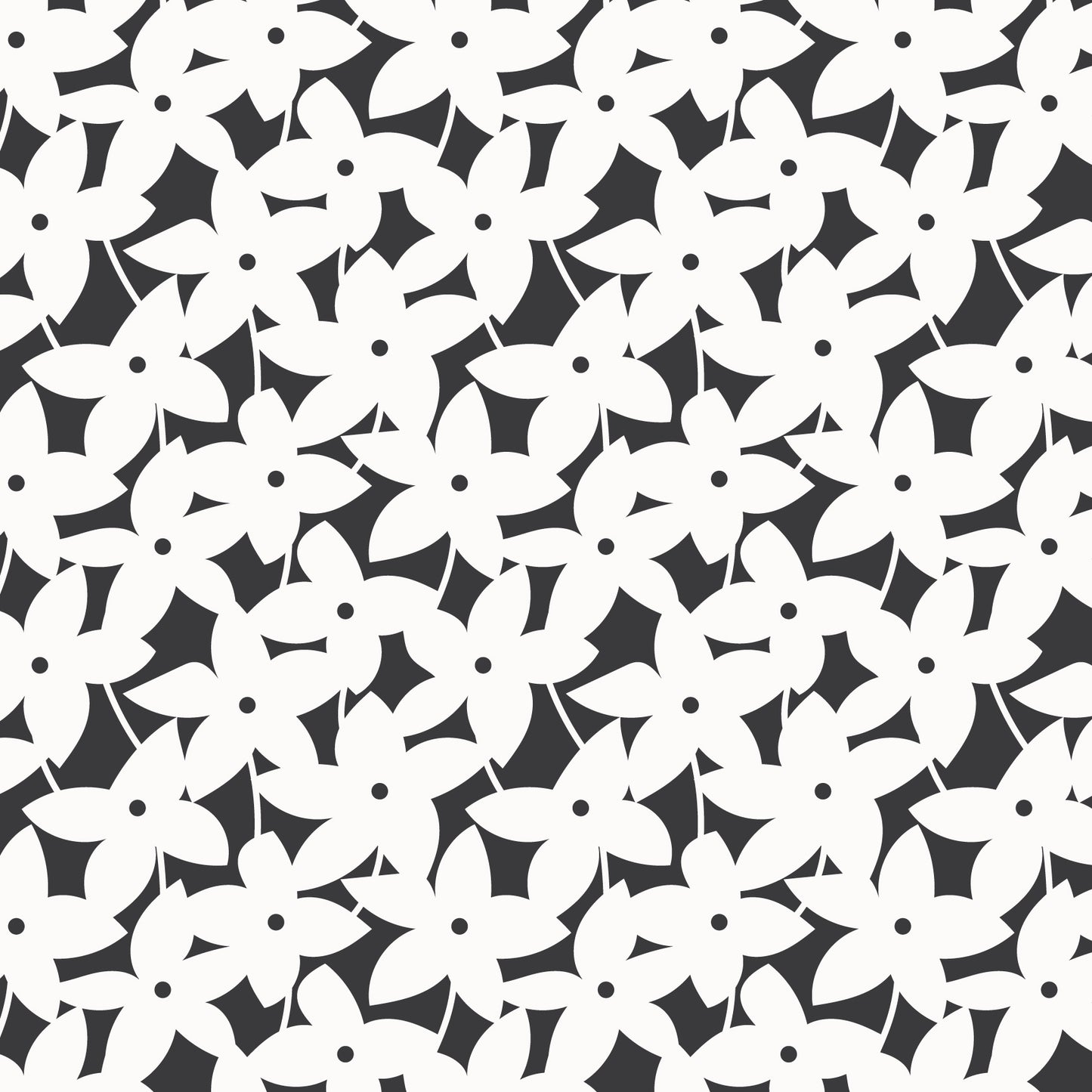 Long-Sleeve Lap Tee - Pinwheel Flowers Charcoal