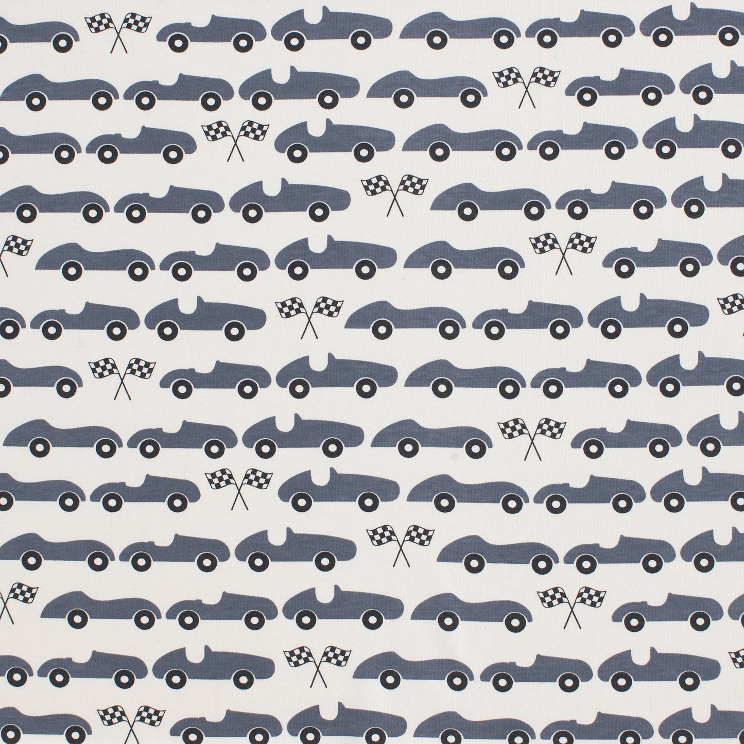 Long-Sleeve Lap Tee - Race Cars Slate Blue