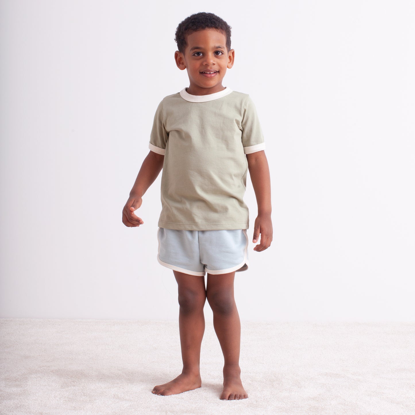 Ringer Tee - Solid Dusty Rose