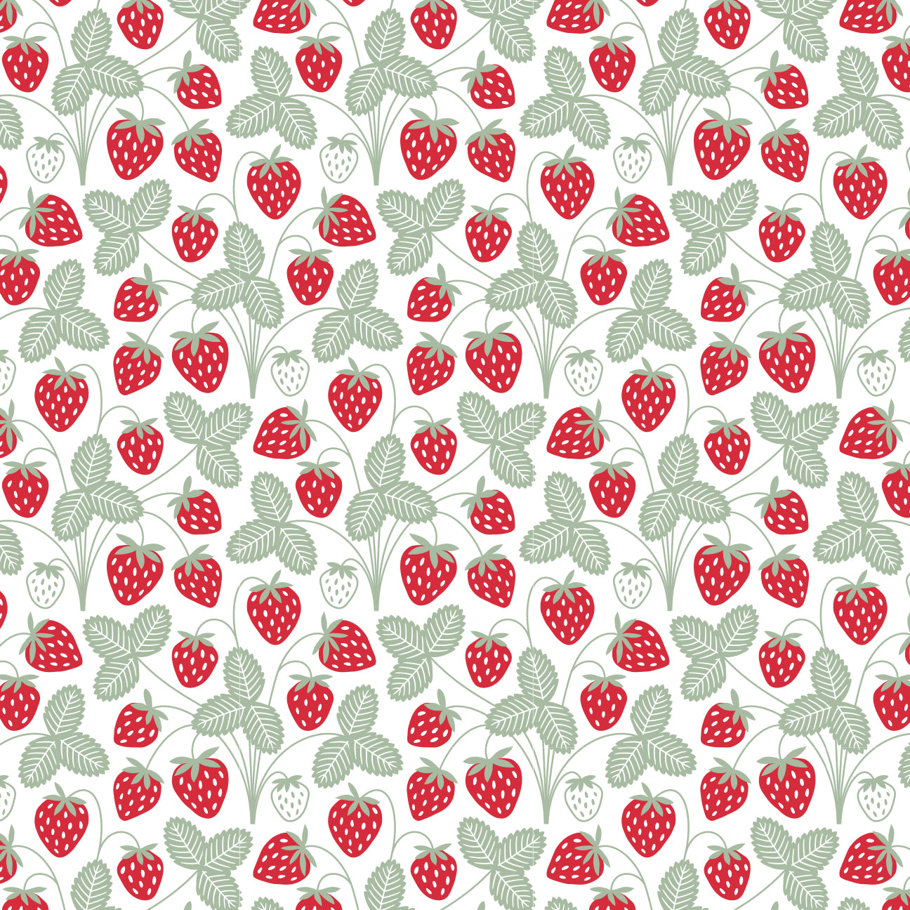 Short-Sleeve Snapsuit - Strawberries Red & Green