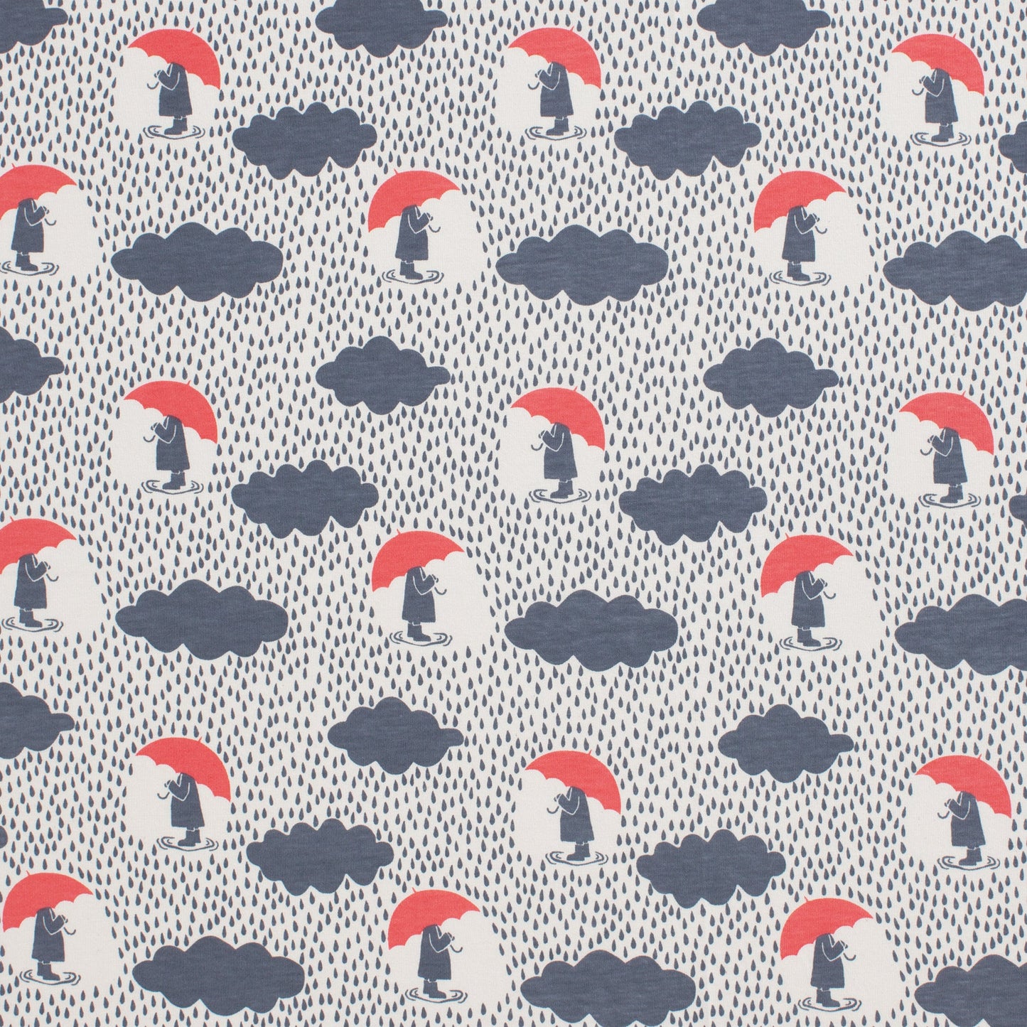 Short-Sleeve Lap Tee - Summer Rain Slate Blue & Coral