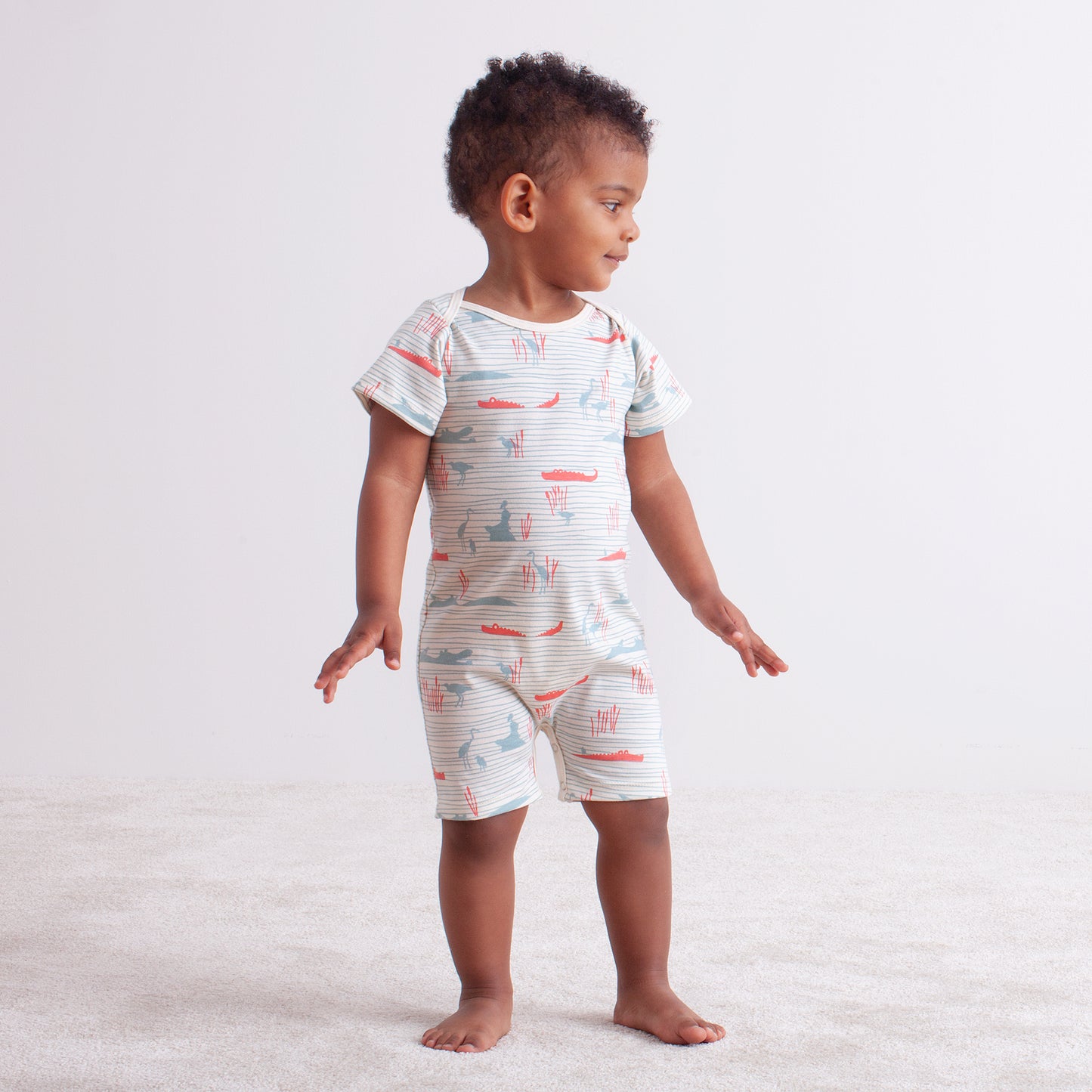 Summer Romper - Nature Explorer Sage & Forest Green