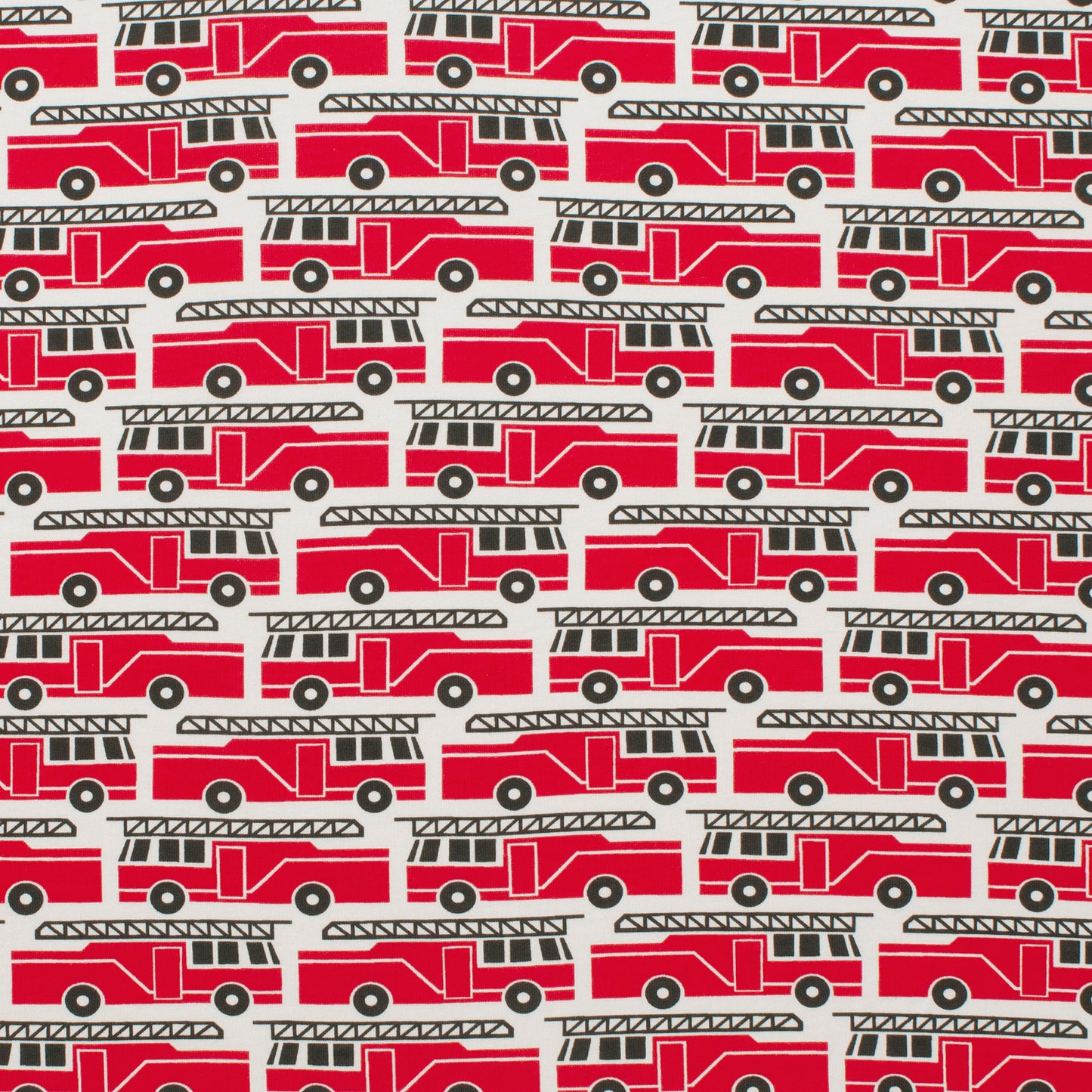 Long-Sleeve Snapsuit - Firetrucks Red