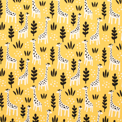 Long-Sleeve Romper - Giraffes Yellow