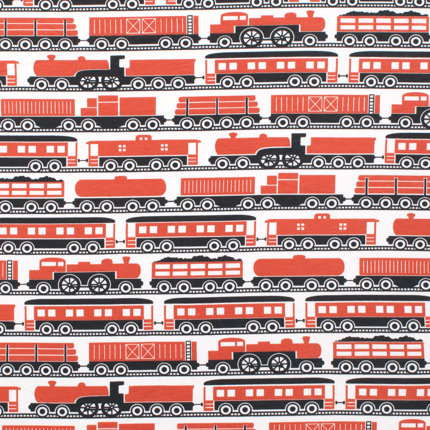 Long-Sleeve Lap Tee - Trains Orange