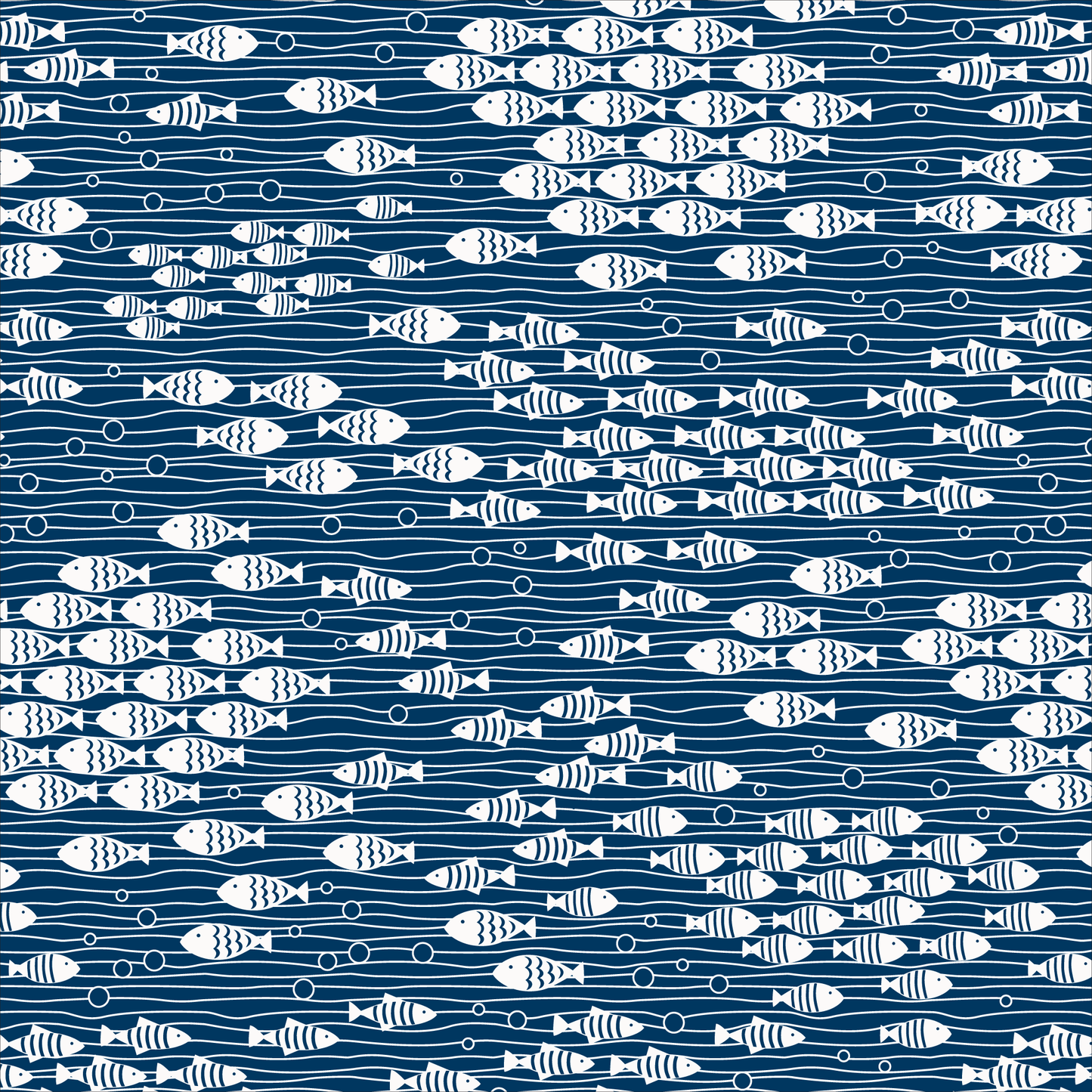 Fitted Crib Sheet - Under The Sea Navy
