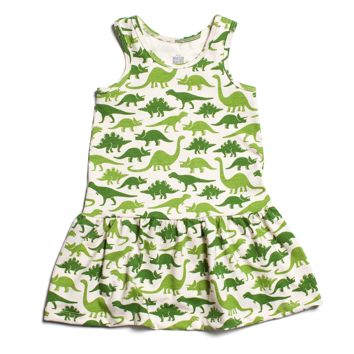 Valencia Dress - Dinosaurs Green