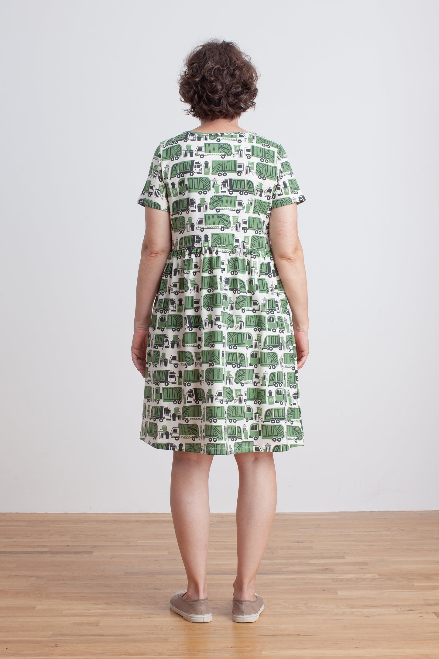 Women's Stockholm Dress - Garbage & Recycling Green