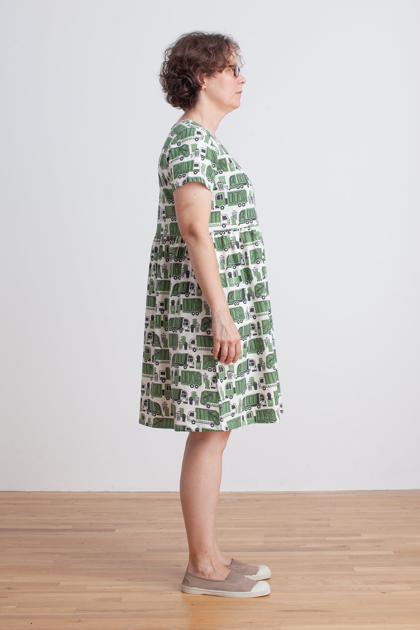 Women's Stockholm Dress - Garbage & Recycling Green