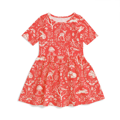 Alberta Dress - Animal Tapestry Red