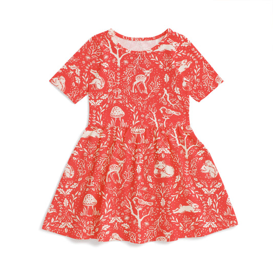 Alberta Dress - Animal Tapestry Red