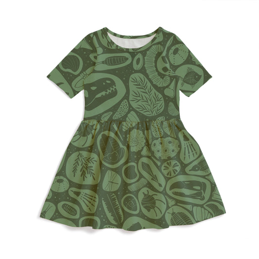 Alberta Dress - Fossils Green