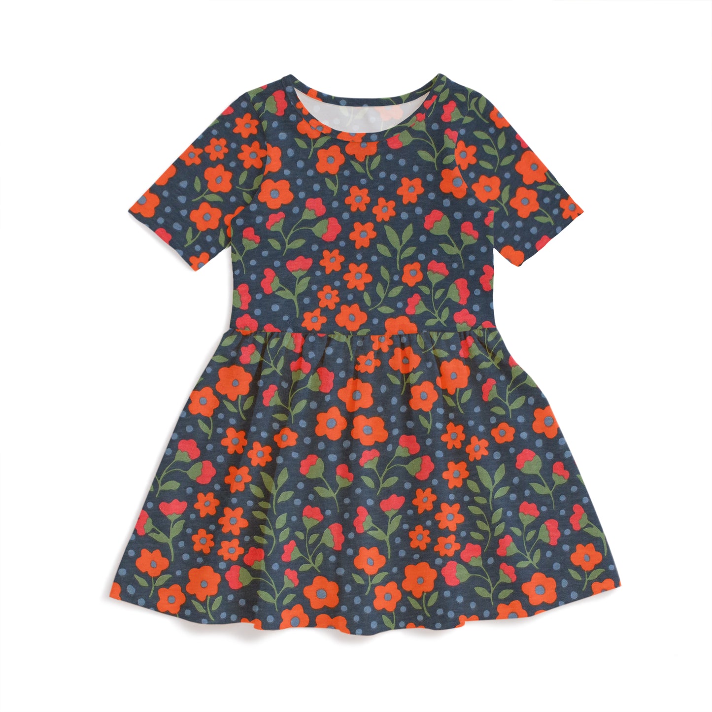 Alberta Dress - Garden Blooms Navy